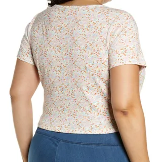 Photo of BP. Snap Front Crop Top, Size 1X