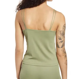 Photo of Vero Moda Ribbed Cami in Green, Size M