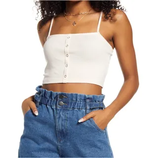 Photo of BP. Snap Front Crop Camisole, Size 1X