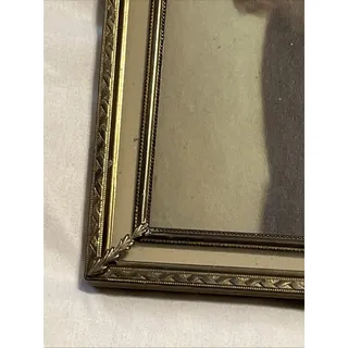 Photo of Large VTG MCM Metal Ornate Picture Frame 8x10” Brass Gold Tone