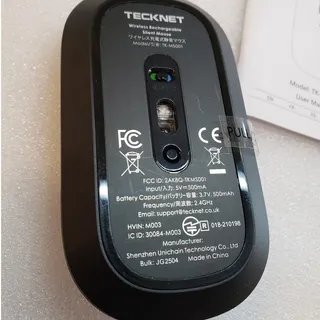 Photo of TECKNET Wireless Rechargeable Optical Mouse - Silver Model EGM010015-01