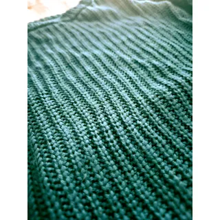 Photo of Play by Little Sleepies Bamboo Knit Sweater 4T Teal Green Ribbed Pullover