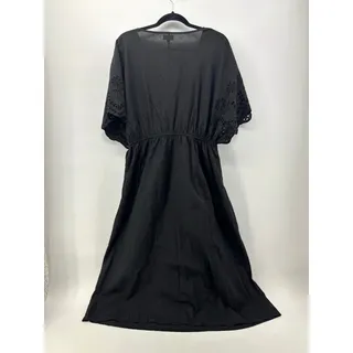 Photo of World Market Women's L/XL Black Dress Black 100% Cotton Maxi