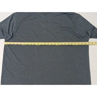 Photo of Callaway (XL) Charcoal Collar Button Striped Golf Polo Shirt