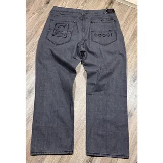 Photo of Y2K COOGI Australia Men’s Sz 42 x 35 Denim Jeans w/ Embroidered Logos Big Baggy