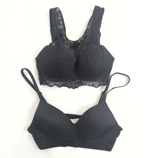 Photo of Victoria's Secret PINK (2) Lace Bralette/Wear Everywhere TShirt Bras Size XS/34A