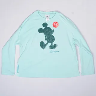 Photo of Disneyland Mickey Reversible Flip Sequin Sweatshirt Mint Green Womens S NWT
