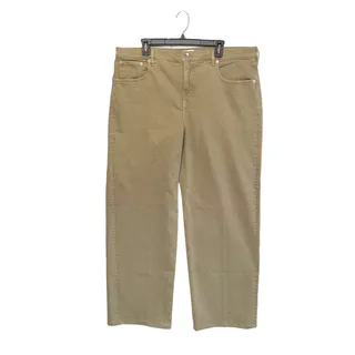Photo of Everlane The Column Jean Women's Sz 33L Beige Wide Leg Organic Cotton Minimalist
