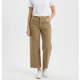 Photo of Everlane The Column Jean Women's Sz 33L Beige Wide Leg Organic Cotton Minimalist