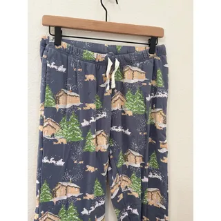 Photo of Burt's Bees Women’s Size Small Pajama Pants Organic Cotton Loungewear Winter
