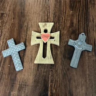 Photo of Cross Wall Decor Altar Wall Hangings Religious Decorations Christianity Wood Metal Art