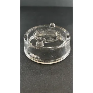 Photo of Antique Crystal Jar Lugged Glass Lid Patent Dec 17 1878