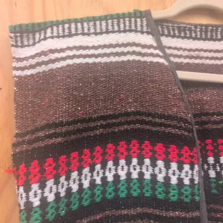 Photo of Southwestern Blanket Poncho Vest Halloween Thanksgiving Costume Adult Medium