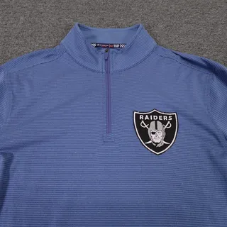Photo of Las Vegas Raiders Shirt Mens Medium Blue NFL Football Southern Tide Quarter Zip
