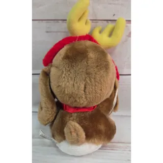 Photo of Vintage 1986 Applause Sad Sam Dog Plush Reindeer Antlers 6"