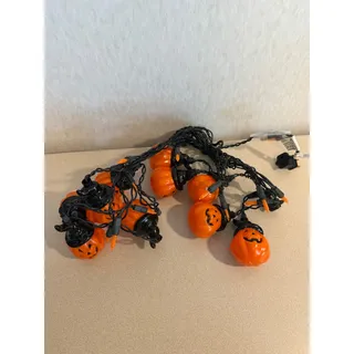 Photo of Halloween Pumpkin Icicle String Lights 7 ft 25 Light Plug In Jack O Lantern