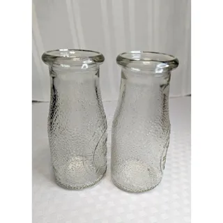 Photo of Vintage Dairy Milk Bottles from Heritage Company Set of Two 1/2 Pint Glasses