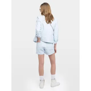 Photo of Zadig and Voltaire Pax Crinkled Leather Shorts Baby Blue 38 US 6 NWT Quiet Lux