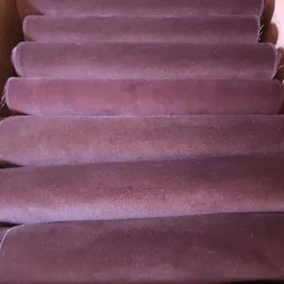 Photo of Lot of 10 Solid Brown Colors Cotton Velvet Fabric Yards Scraps Sewing Remnant