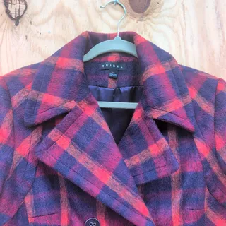 Photo of Tribal Tailored Wool Blend Blazer Moody Preppy Academia Women's Large