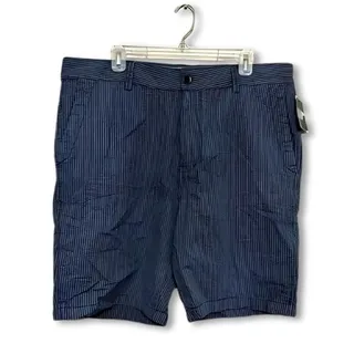 Photo of Union Men's Chino Shorts Blue/Black Striped 36W NWT