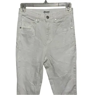 Photo of Abound Skinny Mid Rise Jeans Button Zip Fly Stretch Denim White Women's 26 NWOT