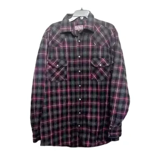 Photo of Falcon Bay Collared Shirt Snap Button Plaid Pattern Chest Pockets Multicolor M L