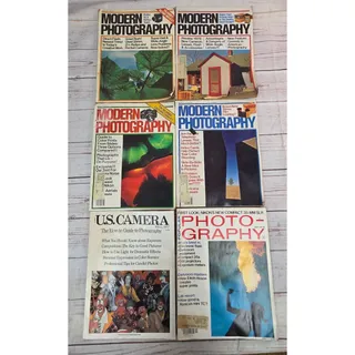 Photo of Lot of 6 Photography Magazines, Modern Photography, U.S Camera