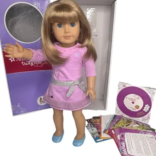 Photo of American Girl Doll 32 Truly Me Meet Outfit Dress Shoes Earrings Activity Box New