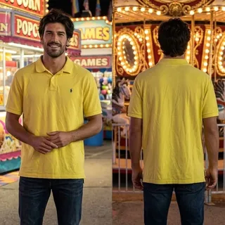 Photo of Polo Ralph Lauren Polo Shirt Yellow Short Sleeve Men's XL 46-48