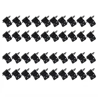 Photo of 44 Pack JQK 3/8" Inset Cabinet Door Hinges Matte Black Self-Closing 22 Pairs