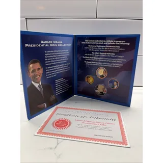 Photo of Barack Obama Presidential Coin Collection 4 Coin Set W/Authenticity Certificates
