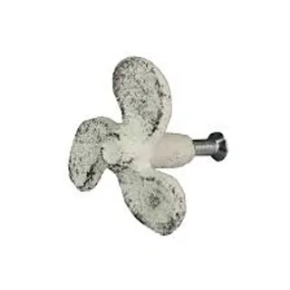Photo of Nautical Antique White Cast Iron Boat Propeller Cabinet Knobs and Drawer Pulls