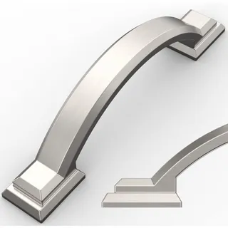 Photo of Amerdeco 10 Pack Brushed Satin Nickel Cabinet Pulls 3 Inch(76mm) Hole Centers
