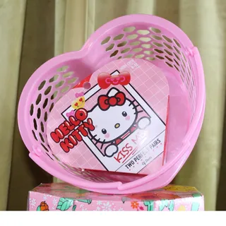 Photo of Hello Kitty Valentines Heart Basket with 2 pair socks