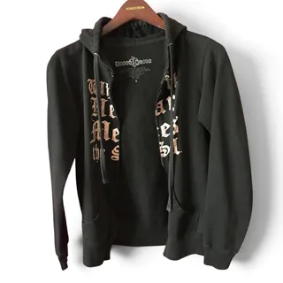 Photo of House of Blues Angel Wings Hoodie Small Y2K Inspired Gothic Emo Black Zip Up 2025