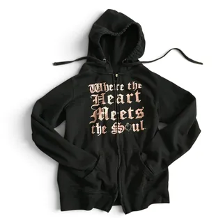 Photo of House of Blues Angel Wings Hoodie Small Y2K Inspired Gothic Emo Black Zip Up 2025