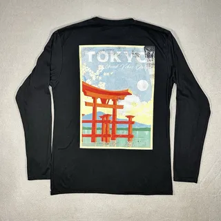 Photo of Fresh Laundry Tokyo Japan Men's White T-Shirt Long Sleeve Size Medium