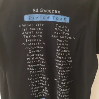 Photo of Ed Sheeran Official Divide Concert T-Shirt Music Rocker Collectible Blokecore