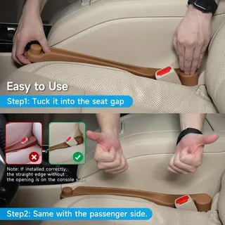 Photo of Givifive Car Seat Gap Filler Organizer 2Pack Soft Foam 3IN1 Multifunctiona-MOCHA