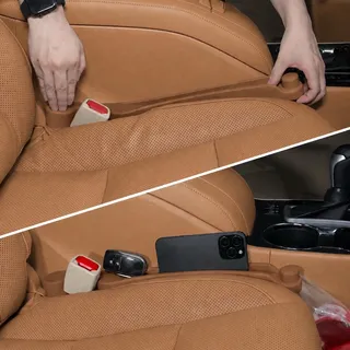 Photo of Givifive Car Seat Gap Filler Organizer 2Pack Soft Foam 3IN1 Multifunctiona-MOCHA