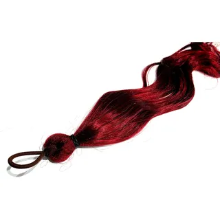 Photo of Burgundy Wine Red Ponytail Ponyfall Pony Fall Elastic 24 inches long Hair Extensions