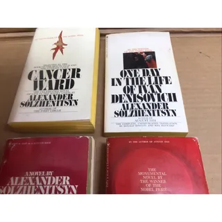 Photo of Aleksandr Solzhenitsyn Paperback  Lot 4 Cancer Ward August 1914 Ivan Denisovich