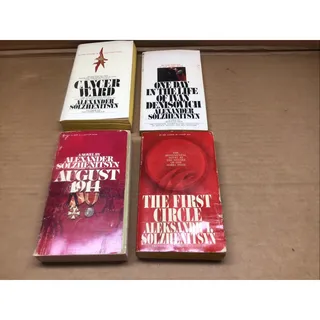 Photo of Aleksandr Solzhenitsyn Paperback  Lot 4 Cancer Ward August 1914 Ivan Denisovich
