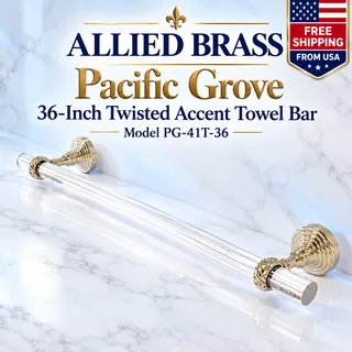 Photo of Allied Brass PG-41T-36 Pacific Grove 36" Acrylic Towel Bar Polished Nickel