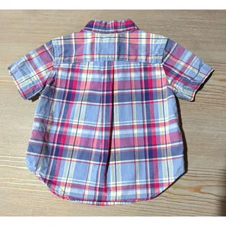 Photo of Polo Ralph Lauren Baby Boys Purple Multi Plaid Cotton Poplin Shirt (Size 12M) 