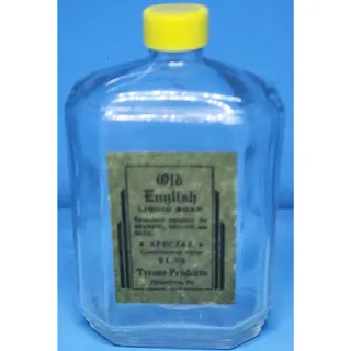 Photo of Old English Liquid Soap Tyrone Products Advertising Bottle EMPTY Vintage Decor