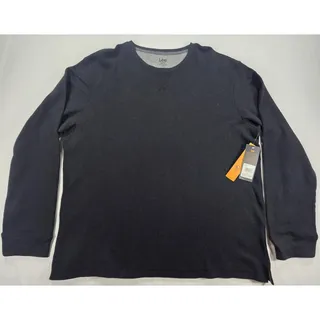 Photo of Lee Thermal Shirt Mens 2XL Black Waffle Knit Long Sleeve NWT