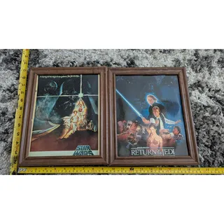 Photo of Star Wars Return of the Jedi Framed Movie Poster Art Print Set Wood Frames