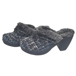 Photo of Skechers Vintage Y2K Faux Fur Boucle Platform Clog Heels